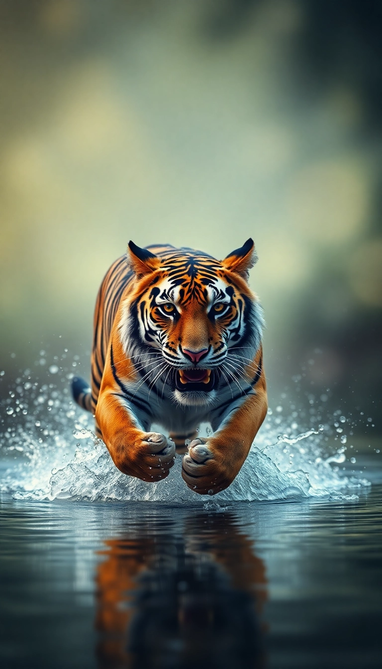 fierce beauty running in waters